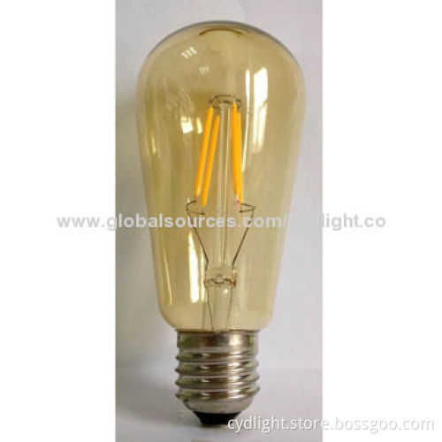 E27 Filament LED Globe Bulb, ST58 DECO, 110lm/W Luminous Efficiency